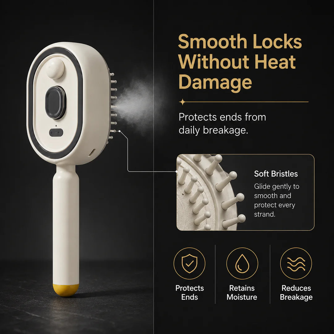 Smoother hair after using Mistglide Brush